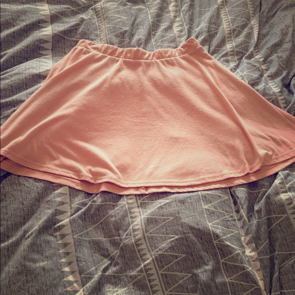Salmon colored skirt